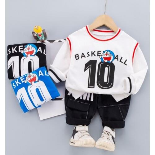 0-5 years Spring Boy Clothing set 2021 New Casual Active letter pattern T-shirt+ Pant Kid Children baby toddler boy clothing