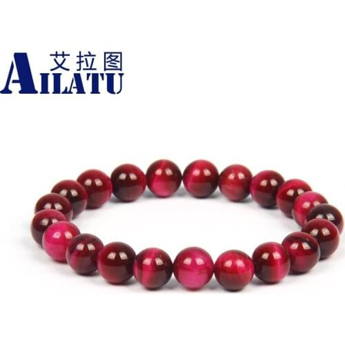 Nature 10mm Tiger Eye Stone Bead Bracelet DIY Jewelry Summer Beach Holiday Accessories Drop Shipping Private Size Commission