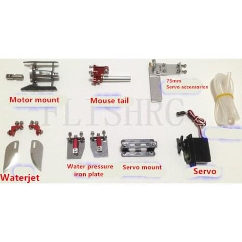 Remote Control Electric Boat all Accessories, Motor Seat, Nouse Tail, Water Knife, Pressure Board, Battery Rack, Steering Gear