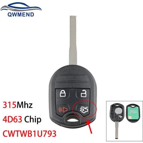 BHKEY 4BUT CWTWB1U793 Car Remote Key For Ford Escape Fiesta Focus Transit Connect C-Max 2014 2015 4D63 Chip 315MHz