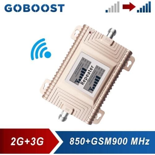 GOBOOST 2g 3g Cell Phone Repeater GSM 900 CDMA 850 Dual Band Signal Booster Moible Phone Cellular Amplifier B5