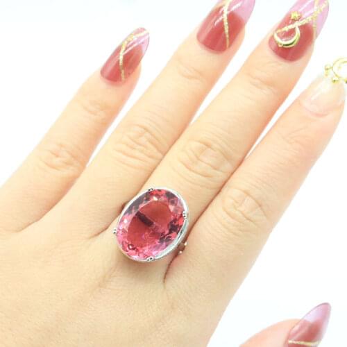 22x22mm Super Big European Design 13g 22mm Created Paris Blue Topaz For Women Dating Silver Rings Eye Catching