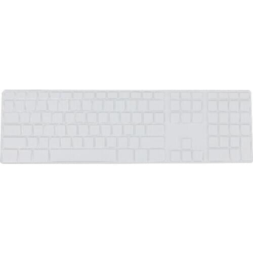 Silicone Thin Keyboard Skin Cover Protector With Numeric Keypad For Apple iMac Transparent