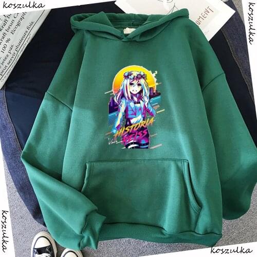 2021 Anime Hooded Sweatshirt Green Unisex Long Sleeve Blouse with Anime Hood Titan on Attack Harajuku Sports Women Clothes