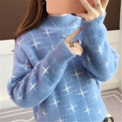 2021 Spring Autumn New Pullover Women Sweater Long Sleeve Sweaters Velvet Knit Loose Sweater Womens Jumper Plus Size 3XL 68