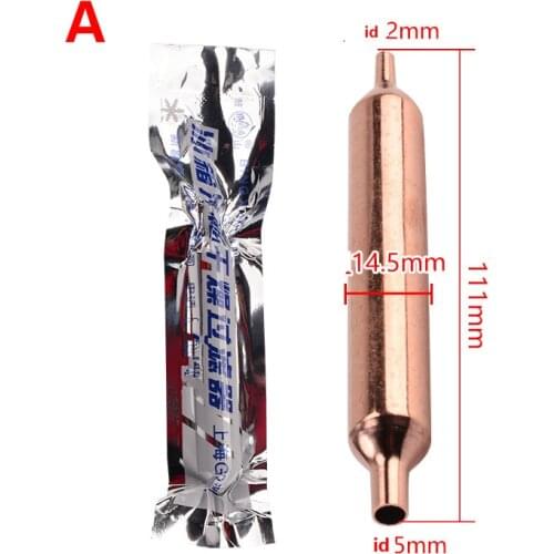 2 pcs copper filter drier Fridge Refrigerator Replacement Copper Strainer Filter Drier universal refrigeration dryer filter pipe
