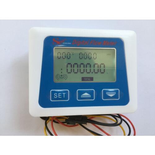 2020(New Arrival) LCD display Digital meter temperature measuring flow senosr total Liter Gal new from ZJ-LCD-M model