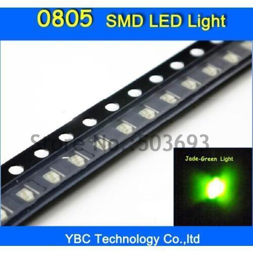 3000pcs/lot 0805 SMD Ultra Bright Light Jade Green Color LED Diode