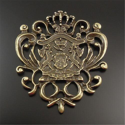 8pcs/pack Vintage Style Antiqued Bronze Tone Crown Shaped Alloy Charm Necklace Pendant Jewelry Accessories Bracelet Charms 32396