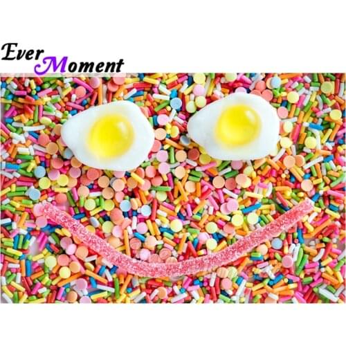 Ever Moment Diamond Painting Candy Egg Smile Full Square Drill Picture Of Rhinestone Diamond Embroidery Decoration Home ASF1595