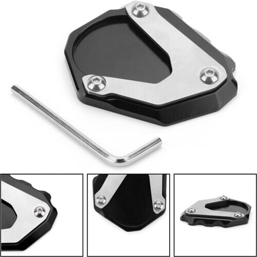 Motorcycle CNC Aluminum Kickstand Foot Side Stand Extension Enlarge Pad Support Plate For BMW R1200 R NINE T 2014-2017