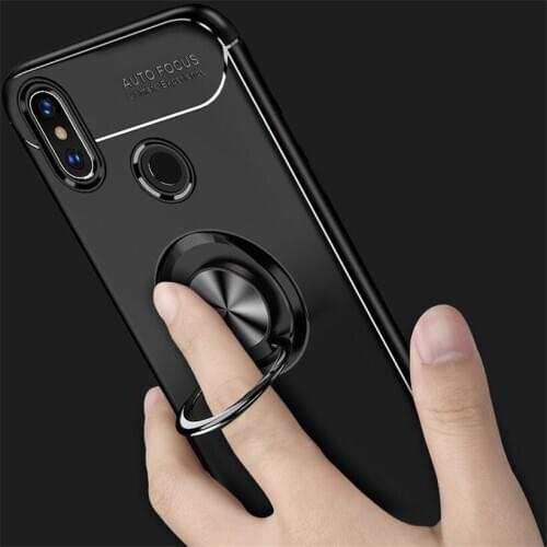 For Xiaomi 8 MI 6 Luxury Car Bracket Ring Magnetic TPU Cover Case MAX 3 2 Redmi Note 5A 4X 6 7 8 pro 4A 8 8A Phone Case Shell