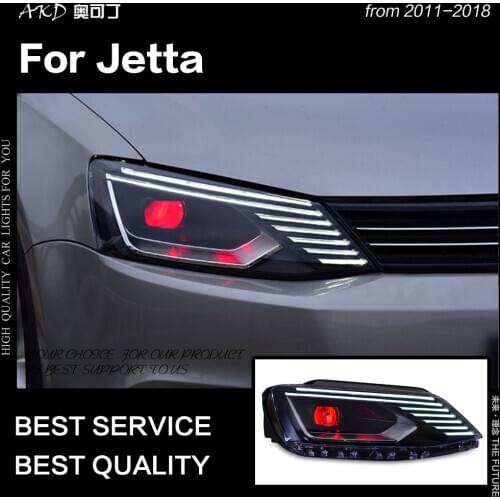 AKD Car Styling for VW Jetta Headlights 2011-2019 Jetta mk6 LED Headlight Dynamic Signal Led Drl Hid Bi Xenon Auto Accessories