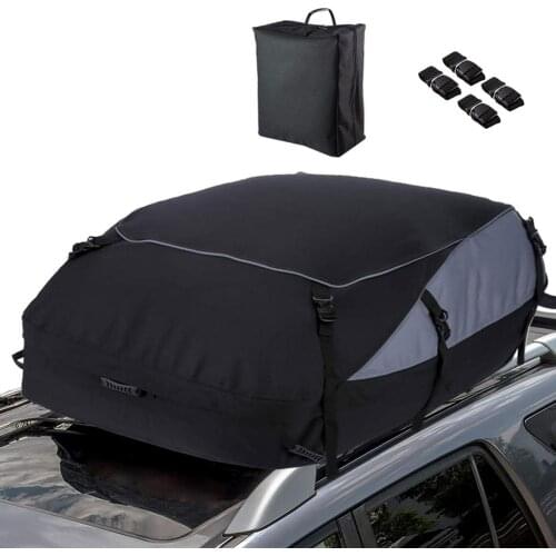 Car Cargo Roof Bag Foldable Car Luggage Bag 600D Waterproof Outdoor Rooftop Luggage Carrier Travel SUV Van For Cars