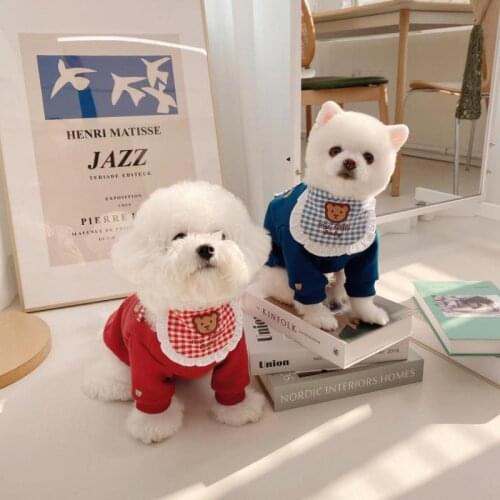 Cute Pet Dog Bandana Small Dog Cat Scarf Adjustable Cartoon Cotton Dog Puppy Bandanas Bibs Summer Pet Dog Grooming Accessories