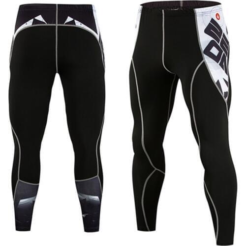 Mens Compression Pants 3D Print Wolf Skull Skinny Leggings Cycling Tights Pants Fitness Joggers Elastic Bodybuilding Pants