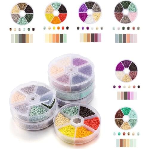 4800pcs/2mm Box Set Charm Crystal Spacer Seedbeads Czech Glass Beads Loose Bead For DIY Ring Handmade Jewelry Making Accessories