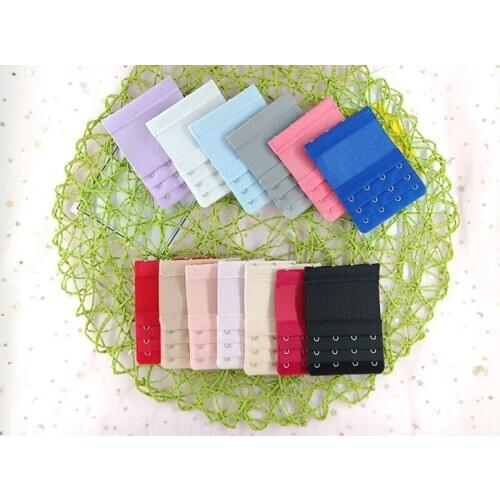 Bra Strap Extender 3 Row 4 Hook Nylon Bra Extension Elastic Adjustable Clasp Bar Strap Womens Bra Accessories