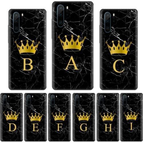 Letter Black Marble Gold words Phone Case For Huawei Y5 Y6 II Y7 Y9 PRIME 2018 2019 NOVA3E P20 PRO P10 Honor 10