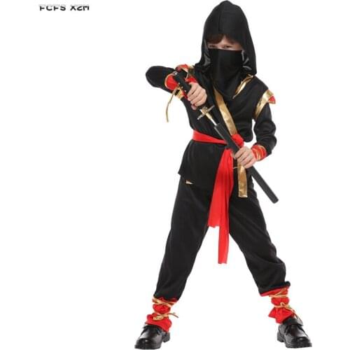 Unisex Children Naruto anime Cosplay Boys Halloween Warrior Ninja Costumes Carnival Purim Masquerade Festival parade Party dress