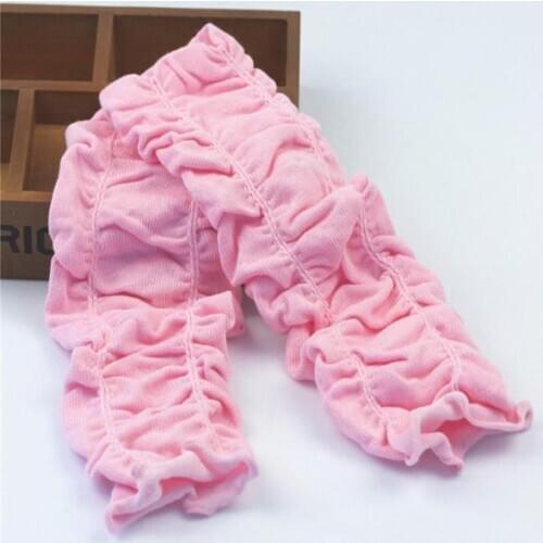 Children girl solid color wrinkle Leg Warmer infant fashion cotton legwarmer leggings child socks Tights 12pairs/lot