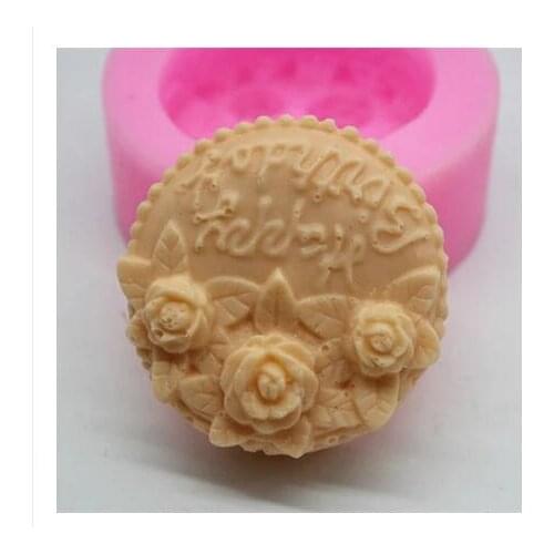 Birthday Soap Mold Design Flower Silicone Soap Mold Plant Molds Silica Gel Moulds Rubber PRZY Eco-friendly No.l001