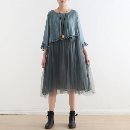 Johnature Summer Chiffon Dresses