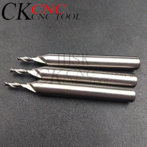 HSS 2 Flute Straight shank End Mill Cutter 2mm CNC Straight Shank Milling Woodworking Tool End Mill Router Bit For Wood Cutters