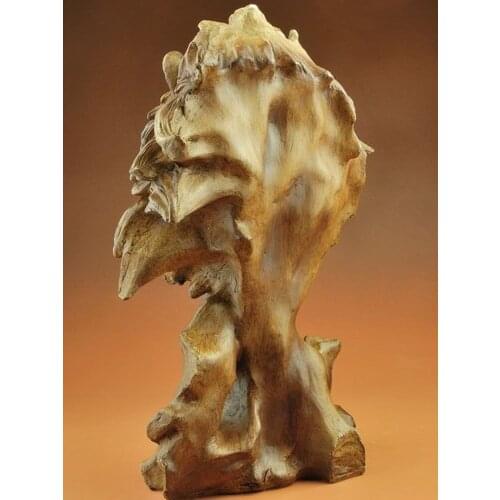 Nice Large Resin LION Head Bust Statue Figure Sculpture 11Inch High