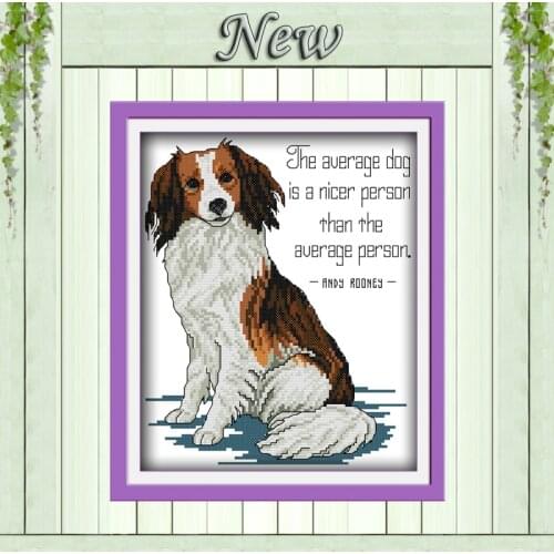 Handsome dog lovely home decor DIY Counted Print on canvas DMC 14CT 11CT NKF Cross Stitch Needlework Kits Embroidery Sets animal