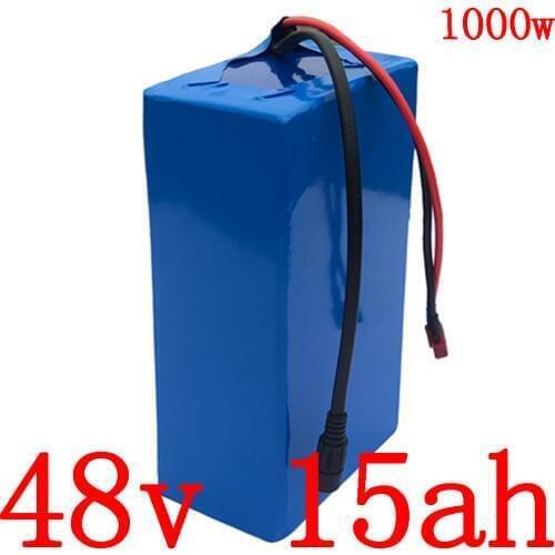48V 1000W battery 48V 15AH lithium ion battery 48v 15ah electric bicycle battery with 30A BMS and 54.6V 2A Charger duty free