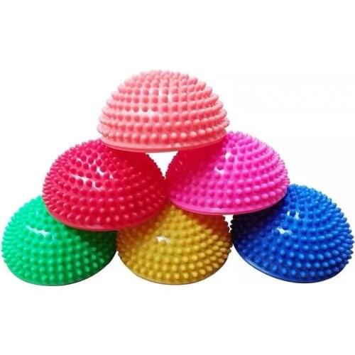 16cm Yoga Ball PVC Inflatable Massage Point Half Fit Ball Balance Trainer Stabilizer GYM Pilates Fitness Balancing Ball