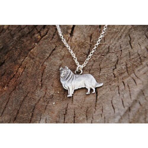 New Trendy Gold Silver Color Rough Collie Necklace Animal Pendant Hunger Games Necklace Women Best Friend