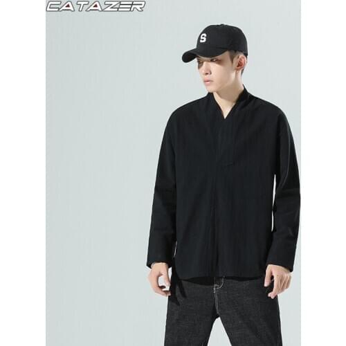 100% Cotton Wushu Kung Fu Jacket Zen Buddhist Monk Meditation Suit Tai Chi Top Martial Arts Uniforms Hanfu Mens Tang Suit Trend