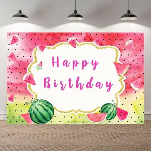 Neoback Summer Holiday Watemelon Child Portrait Happy Birthday Backdrop Baby Shower Professional Studio Photography Background