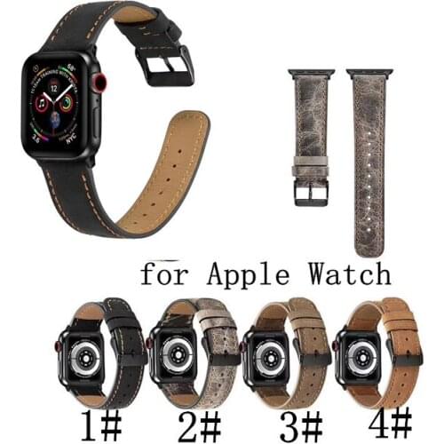20pcs Fashion Leather Watchband for Apple Watch Series 4/3/2/1 38mm 42mm Quality Leather for iWatch Sports watch Strap 40mm 44mm