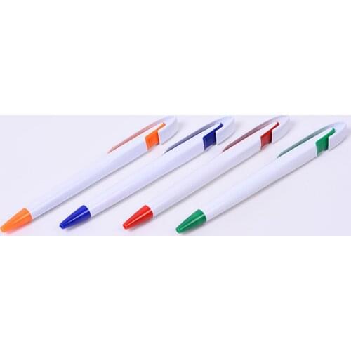 100PCS Wholesale Ballpoint Pen Customized Logo Heat Transfer Blank White Ballpoint Pen 100PCS