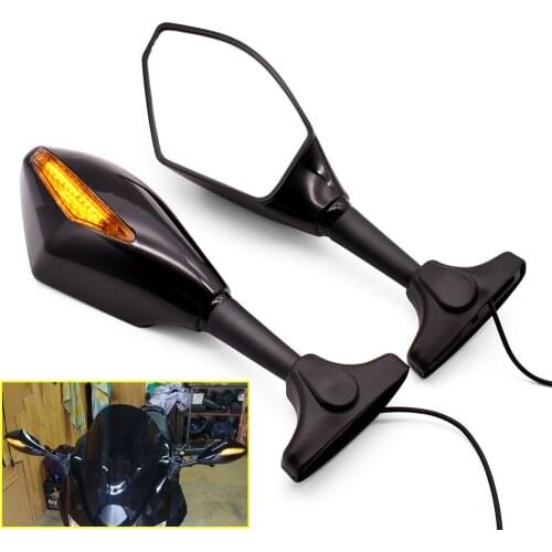 Motorcycle Fairing Mount Rearview Mirror LED Turn Signal Indicator For Kawasaki ZX9R ZX10R ZX12R ZX14 ER6F Z750S Ninja 250R 650R