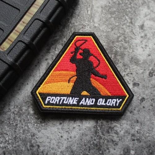 PORTUNE AND GLORY Triangular Embroidery Patch Velcro Colorful Badge DIY Armband Tactical Pack Sticker For Clothes Backpack Vest