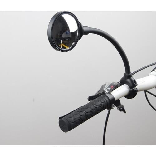 Bicycle Rear View Mirror Flexible Safety Round MTB Bike Handlebar Left/Right Mirror Replacement Simple Conveninently