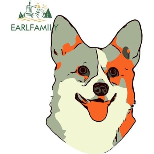 EARLFAMILY 13cm x 9.1cm For Corgi Motorcycle Car Stickers Vinyl Material Decal Waterproof Car Accessories Occlusion Scratch