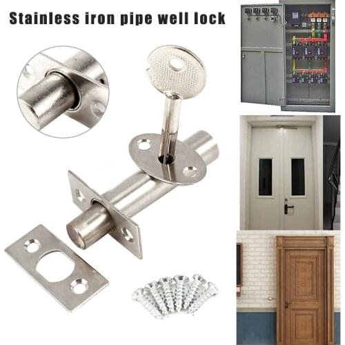 2Set Stainless Steel Security Door Bolts with Fitting Star Key Secure Strong Dead Lock LB88