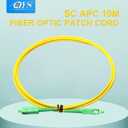 10pcs 10M FTTH Optical Fiber Jumper Simplex SC APC -SC APC 9/125um Fiber Optic Patch Cord