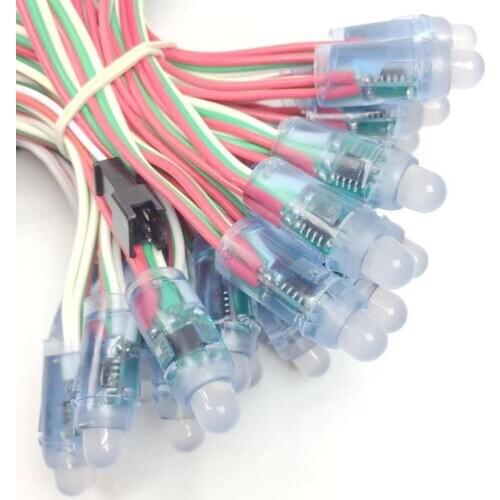 1000pcs 12mm WS2811 Full Color LED Pixel Light Module DC 5V input IP68 waterproof RGB color 1903 IC Digital LED christmas Light