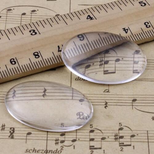 25x35mm Thickness:7mm Oval Flat Back Clear Glass Cabochon Dome Cameo Jewelry Finding 3pcs/lot (K02915)
