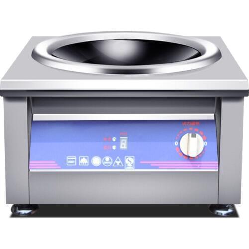 3500W/5000W Induction Cooker Commercial Concave Surface Electric Cooking Machine Cooktop Waterproof Stainless Steel Stoves