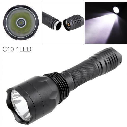 3600LMs C10 18650 Ultra Bright XPG2 R51A Lamp Beads White Light LED Flashlight Waterproof Shockproof Flashlight for Fishing