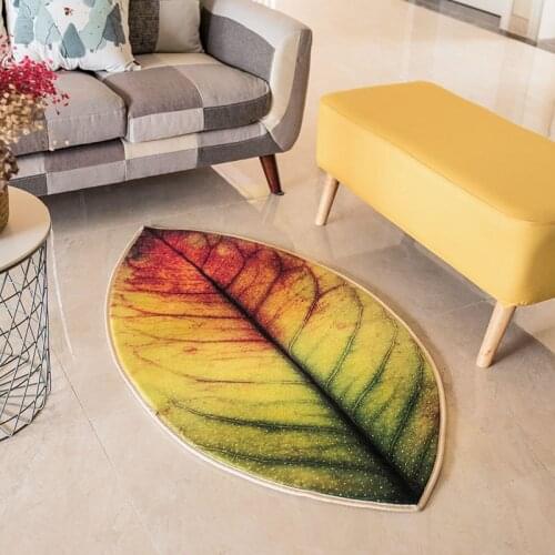 3D creative leaves carpet children bedroom rugs floor mats Bathroom living room baby play rug hallway parlor bedside soft carpet