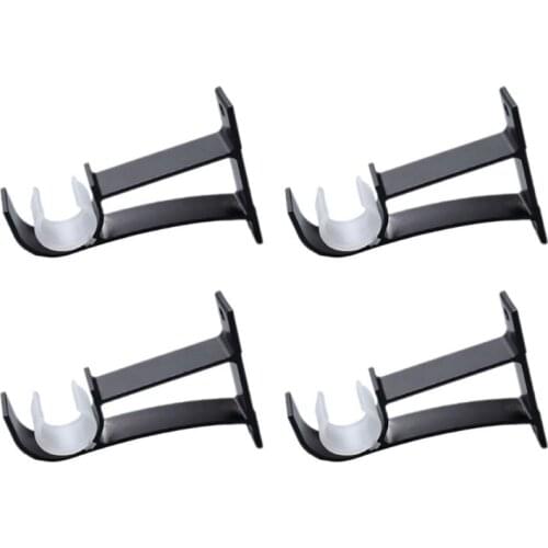 4pcs/set Curtain Rod Brackets Hook Hanger Holder Ceiling Mounted Home Decor