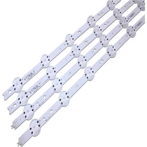 4 PCS/set LED strip For LG 49UV340C 49UJ6565 49UJ651V 49UJ670V 49UJ701V V17 49 R1 L1 ART3 2862 2863 6916L-2862A 6916L-2863A